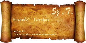 Szabó Tardos névjegykártya